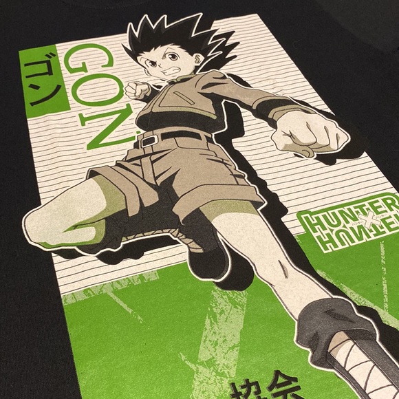 Black, Short Sleeve “Hunter x Hunter” shirt (featuring Gon Freecss) fight pose - Picture 6 of 6